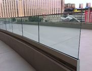 H160mm szczotkowana podłoga stojąca bezramowa balustrada szklana